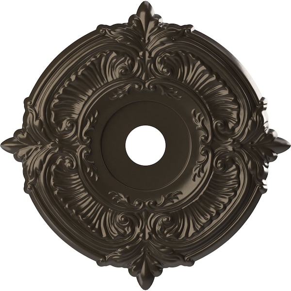 Ekena Millwork Attica PVC Ceiling Medallion (Canopies up to 7 3/4"), 22"OD x 3 1/2"ID x 1"P, Metallic Dark Bronze CMP22ATCDB - main